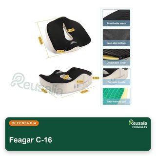 Cuscino per coccige Feagar con gel e schiuma a memoria di forma