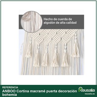 Cortina macramé puerta decoración bohemia