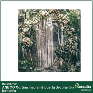 Cortina macramé puerta decoración bohemia