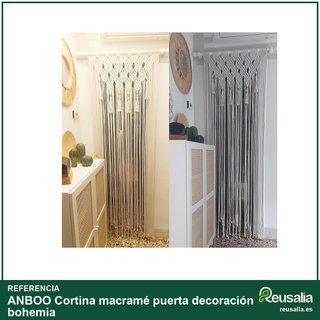 Cortina macramé puerta decoración bohemia