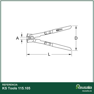 KS Tools 115.105 tenazas apriete sujetador