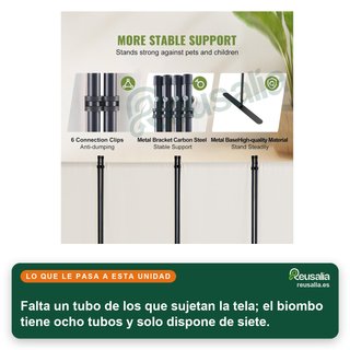 - VEVOR biombo plegable separador privacidad