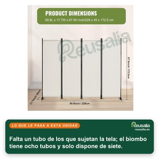 - VEVOR biombo plegable separador privacidad