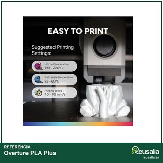 Overture PLA Plus filamento 3D resistente
