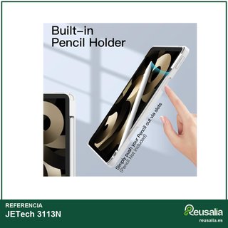 JETech funda iPad soporte pencil transparente