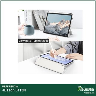 JETech funda iPad soporte pencil transparente