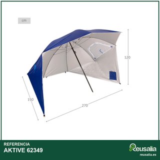 AKTIVE 62349 sombrilla playa grande azul 240cm