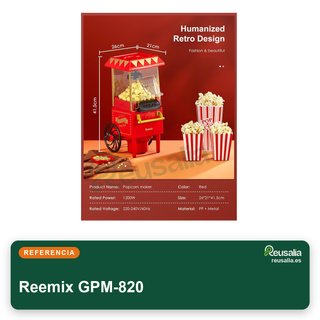 Reemix palomitero retro 1200W saludable
