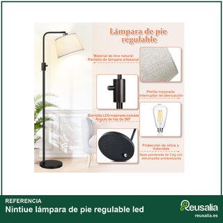 Nintiue lámpara de pie regulable led