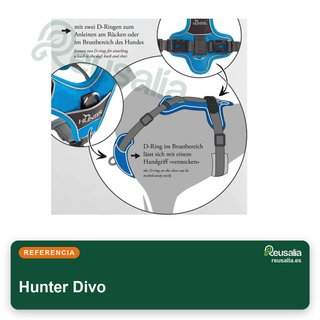Hunter Divo arnés perro azul S/M