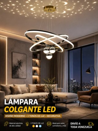 Lámpara Colgante LED Moderna 3 Tonos