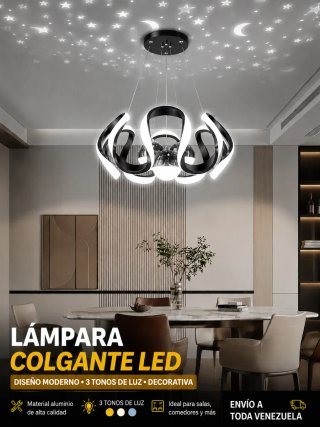 Lámpara Colgante LED Moderna 3 Tonos