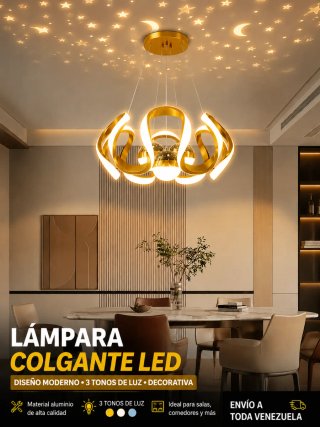 Lámpara Colgante LED Moderna 3 Tonos