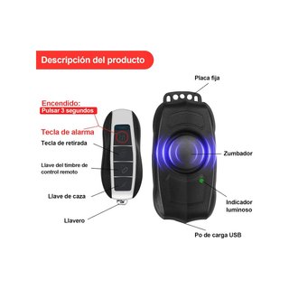 Alarma bicicleta sensor vibración 120dB