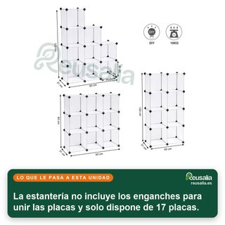 SONGMICS LPC115S scaffale modulare in plastica 9