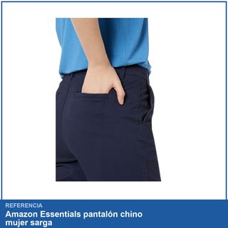 Amazon Essentials pantalón chino mujer sarga