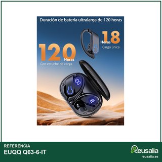 EUQQ Auriculares Bluetooth Sport impermeables