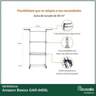 Amazon Basics tendedero torre interior alas