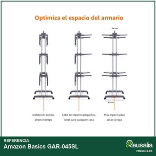 Amazon Basics tendedero torre interior alas