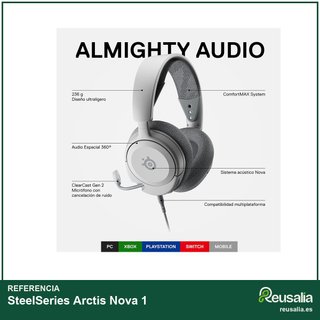 SteelSeries Arctis Nova 1 cascos gaming audio