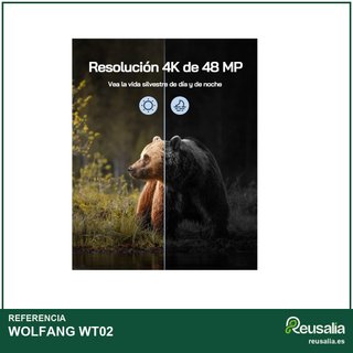 - WOLFANG WT02 32GB cámara caza solar 4K