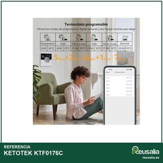 KETOTEK KTF0176C termostato calefacción WiFi