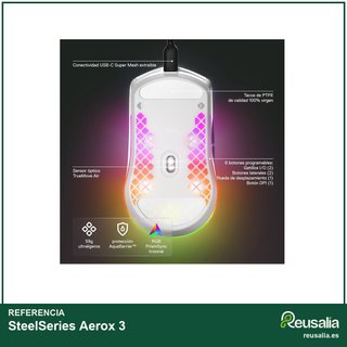 SteelSeries Aerox 3 ratón gaming ultraligero RGB