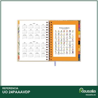 UO Agenda anual 2025 tapa dura stickers