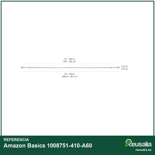 Amazon Basics barra cortina extensible níquel