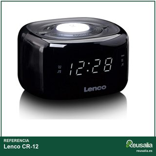 Lenco CR-12 radio despertador con alarma doble