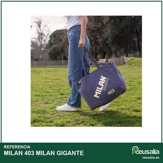 MILAN bolso tote bag grande azul marino