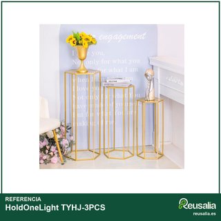 HoldOneLight soportes metálicos dorados elegantes