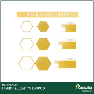 HoldOneLight soportes metálicos dorados elegantes