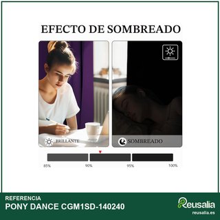 PONY DANCE cortina opaca aislante 140x240cm morado