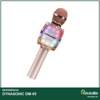 DYNASONIC micrófono karaoke inalámbrico luces