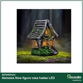 Nemesis Now figura casa hadas LED
