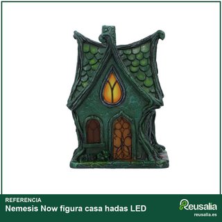 Nemesis Now figura casa hadas LED