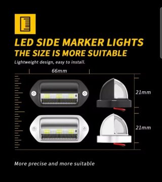 2 Luces LED Matrícula Plateadas
