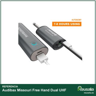 - Audibax Missouri Free Hand Dual UHF micrófono