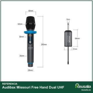 - Audibax Missouri Free Hand Dual UHF micrófono