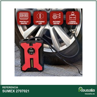 SUMEX Compresor Aire Portátil Digital 12V 10 Bar