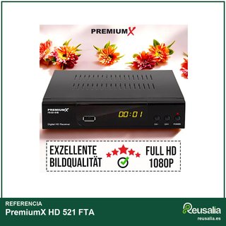PremiumX HD 521 FTA sintonizador TDT digital Full