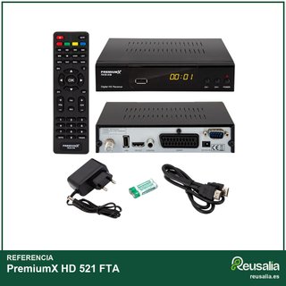PremiumX HD 521 FTA sintonizador TDT digital Full