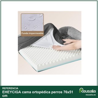 EHEYCIGA cama ortopédica perros 76x51 cm