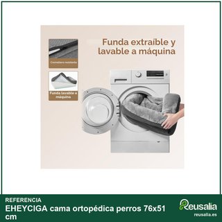EHEYCIGA cama ortopédica perros 76x51 cm