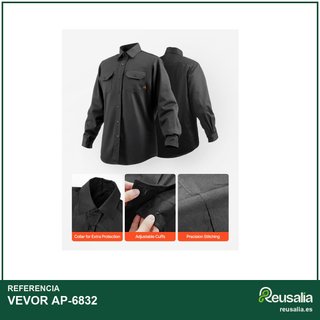 VEVOR Chaqueta de Soldadura Resistente al Fuego,