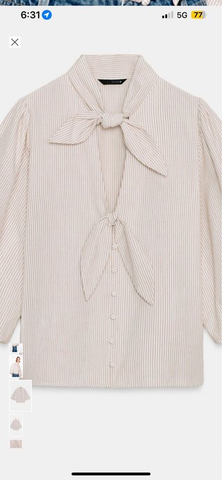 Blusa Zara Lazos Rayas