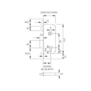 Tesa Assa Abloy 20306RAI cerradura embutir madera