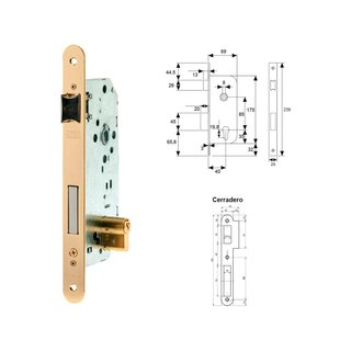 Tesa Assa Abloy 20306RAI cerradura embutir madera