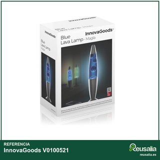 InnovaGoods lámpara de lava azul 25W